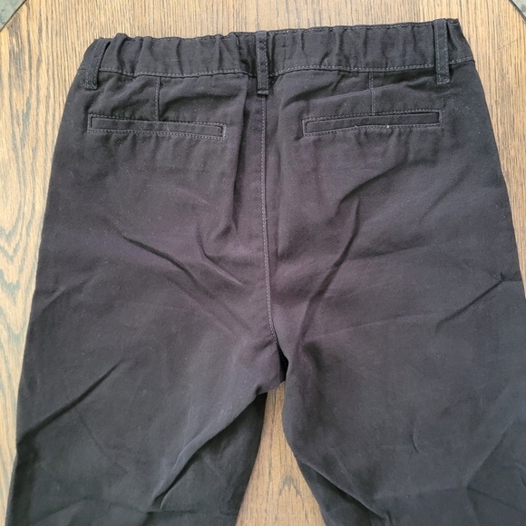 Childrens Place Black Chino Straight Leg Adjustable Waist Pant Size Boy 10 Husky - Picture 4 of 7